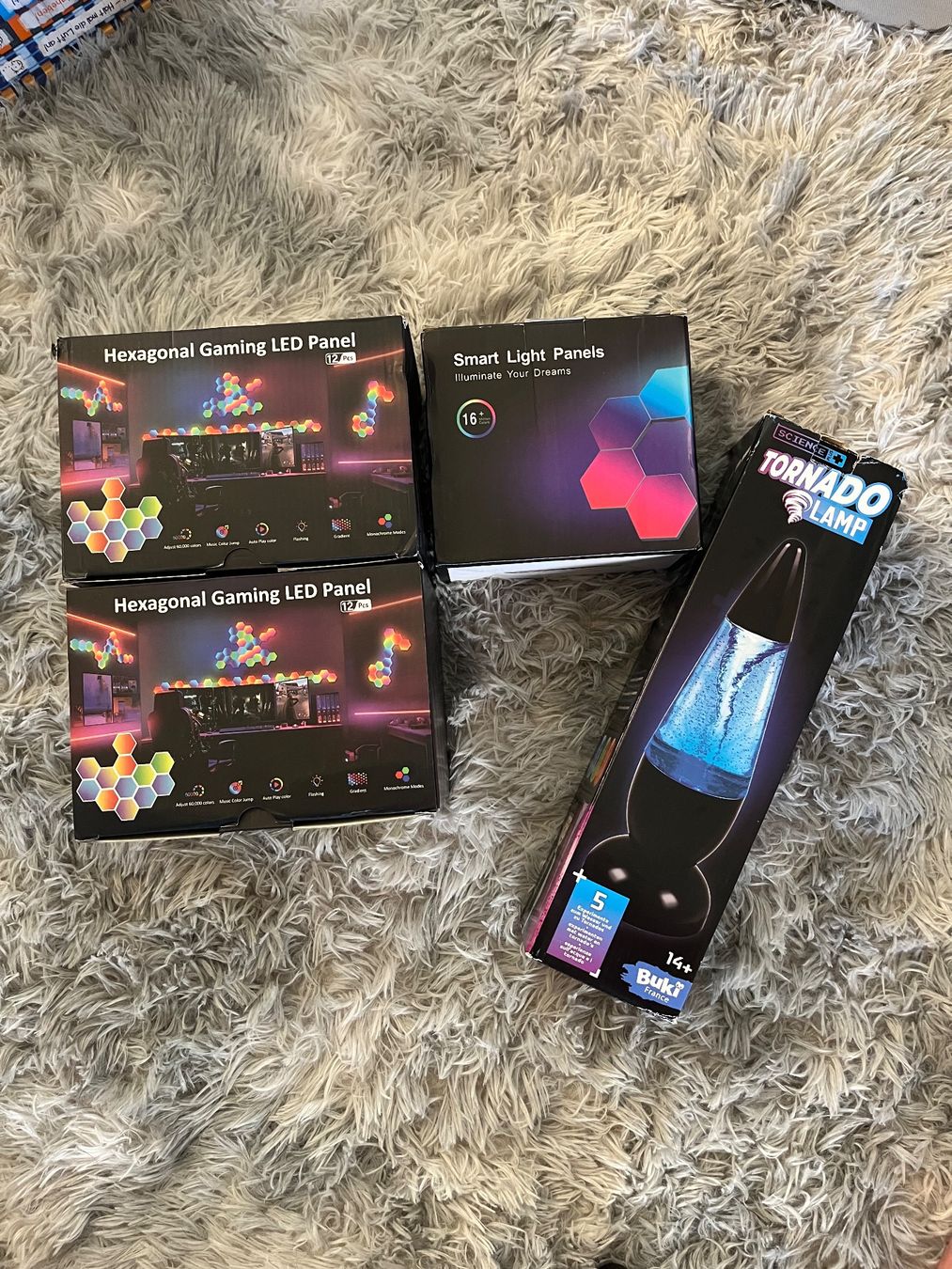 Lampade: LED Deko Bundle – Hexagon Panels & Tornado Lampe – Nuovo (secondo la descrizione) da Willisau venduto da Thomas_Schubert