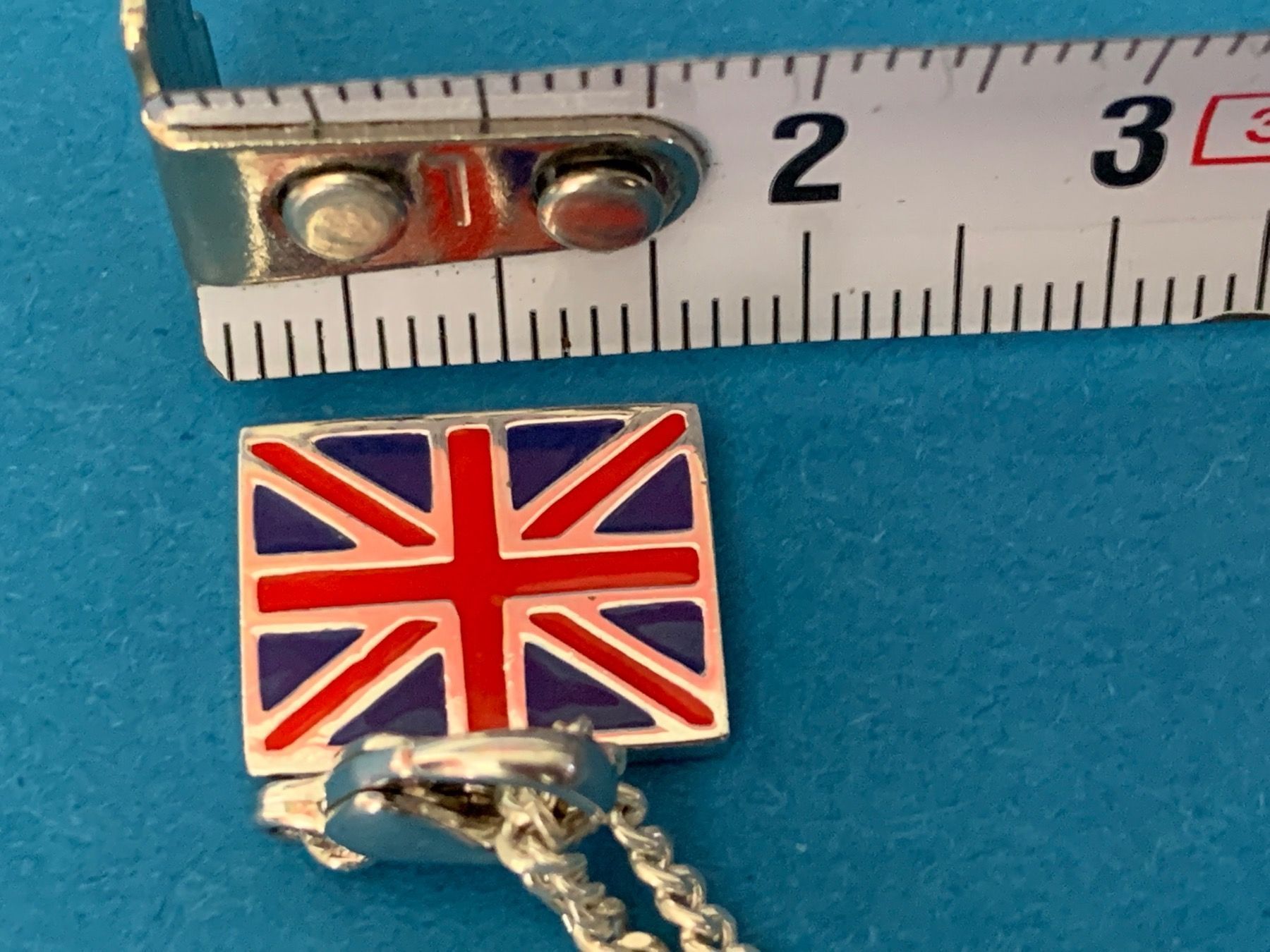 Catenine: Silberkette panzer mit union jack (England) – Nuovo (secondo la descrizione) da Dittingen venduto da Bellevista 2
