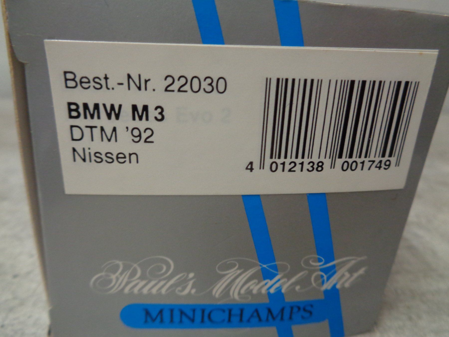 BMW Modellautos: Minichamps 1:43 BMW M3 E30 DTM 1992 – Neu und originalverpackt aus Reconvilier von rallycar 1