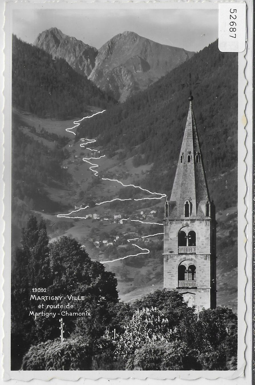Ansichtskarten: Martigny-Ville et route de Martigny-Chamonix – Gebraucht aus Ettingen von Kartenplanet