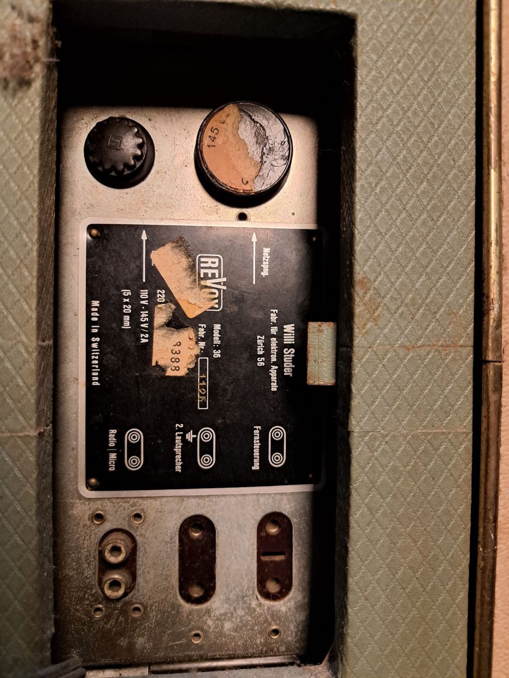 Revox Apparecchi a nastro: Revox Willi Studer Modell 36 – Usato da Wangen SZ venduto da Spro53