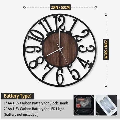 Orologi da terra & Orologi da parete: LED Wanduhr 50cm leise – Nuovo e nell'imballaggio originale da Hundwil venduto da pak_7zvn 2