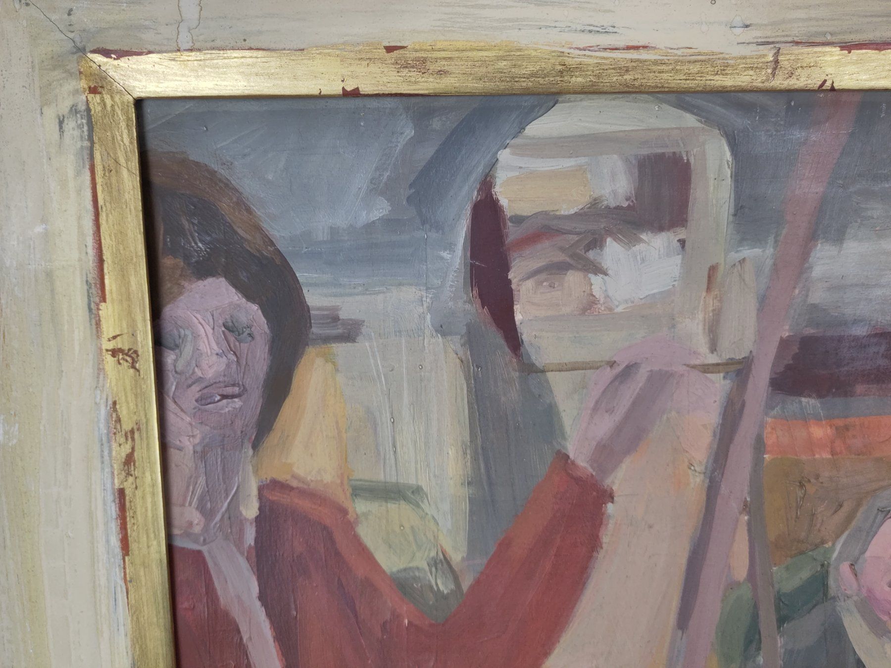 Dipinti: ANNI FREY Interieur mit zwei Figuren Ölbild – Usato da Zug venduto da RepTCG 3
