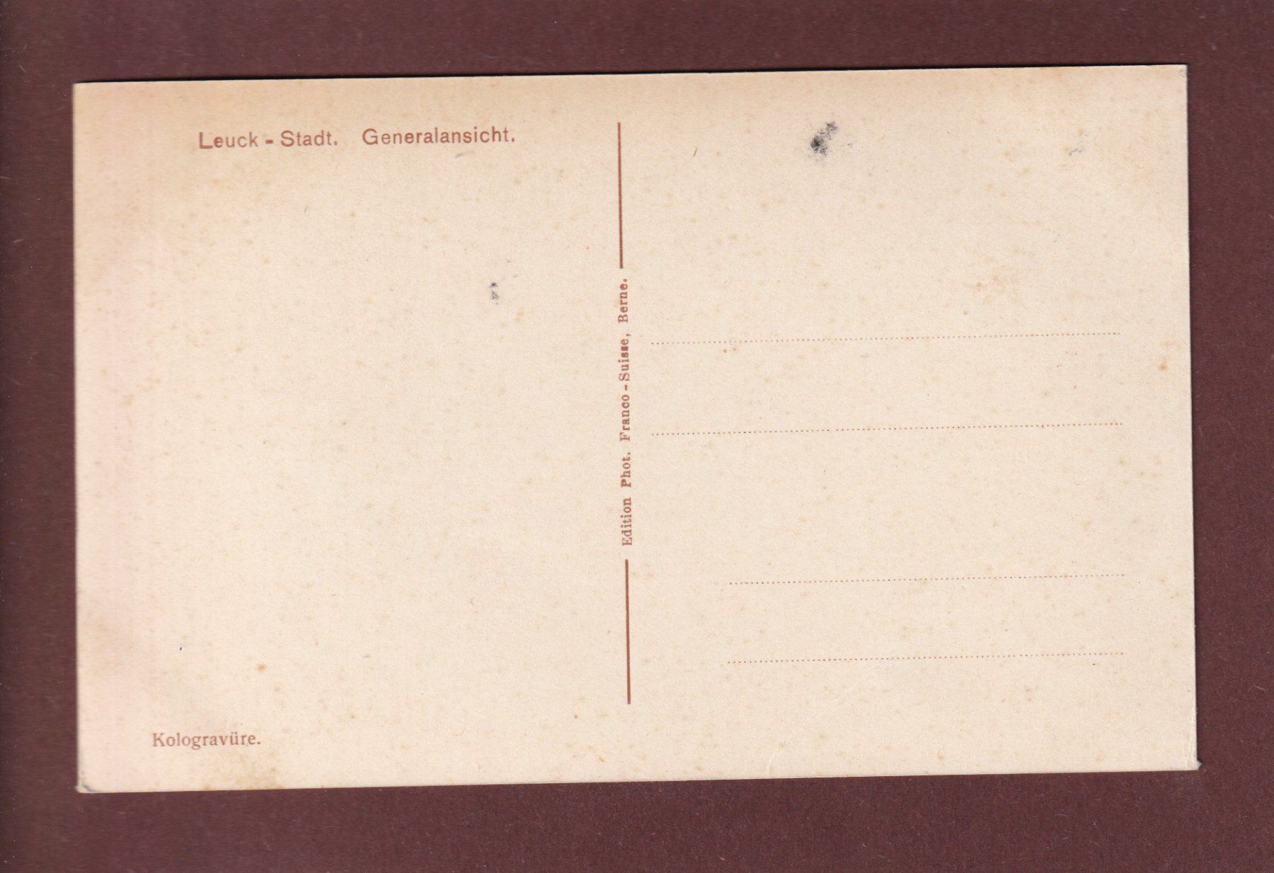 Cartoline postali: LOECHE-LA-VILLE – Usato da Pully venduto da nicecards 1