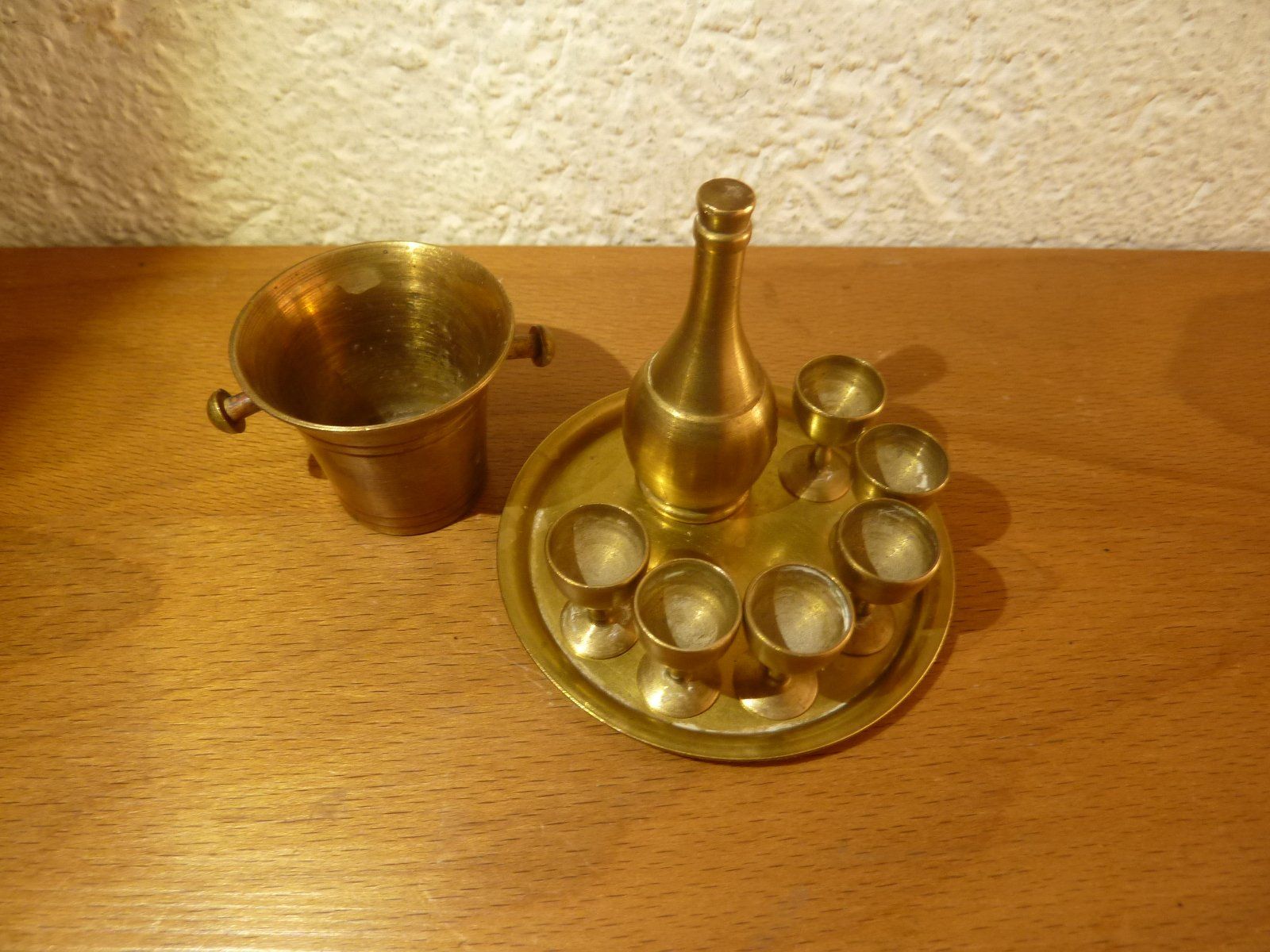 Piatti di portata: Vintage Miniatur Wein Servier Set klein süss Messing – Usato da Hochfelden venduto da swissice 2