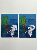 2x One Piece Eiichiro Oda Signature Natsucomi Monkey D Luffy