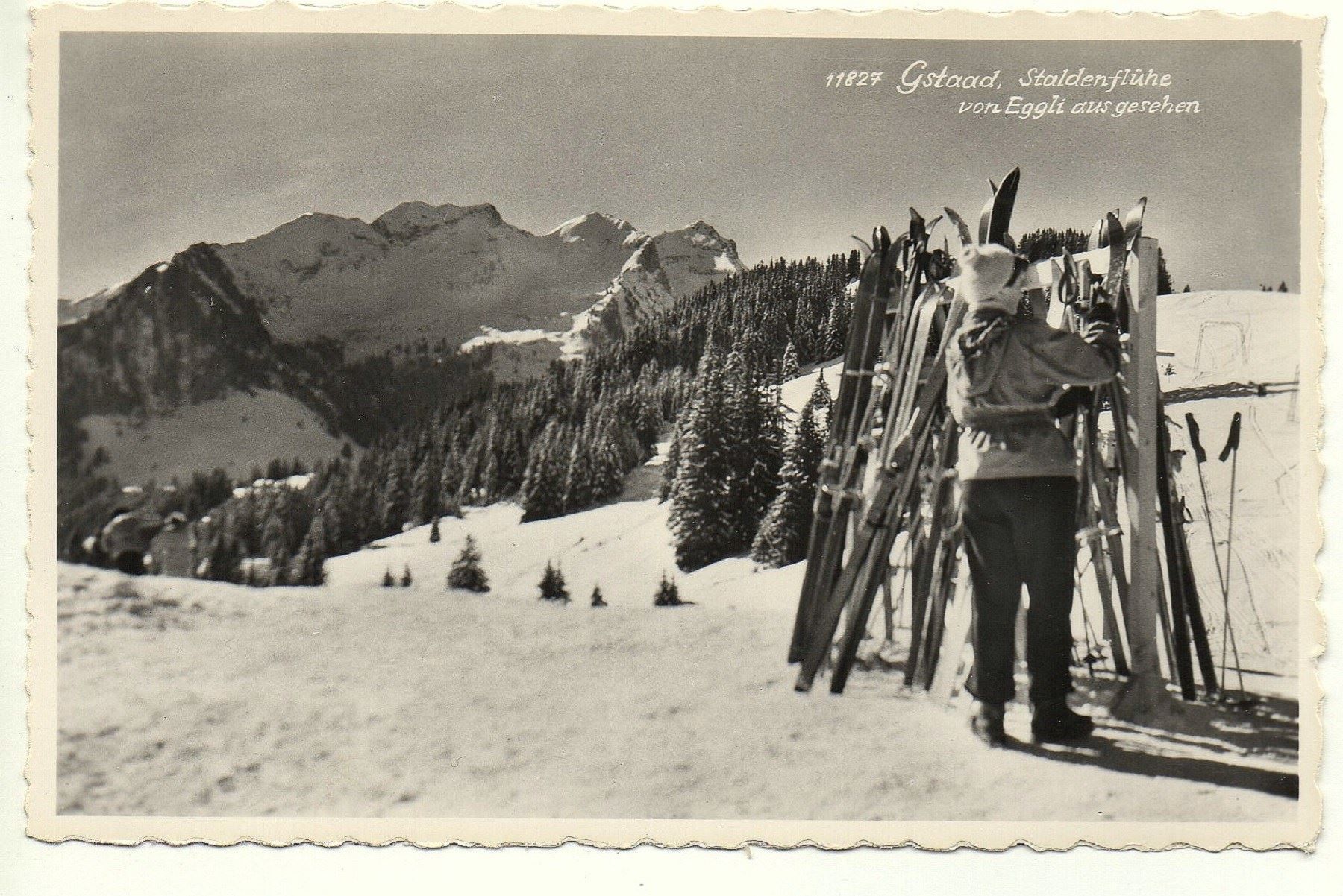 Cartoline postali: GSTAAD Eggli Skifahrer – Nuovo (secondo la descrizione) da Jona venduto da philajona