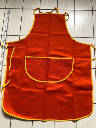 🧡Orange Kochschürze / Bastelschürze mit Tasche - Neuwert...
