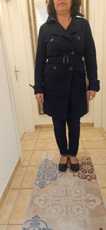 Trench coat bleu marine avec ceinture état occasion