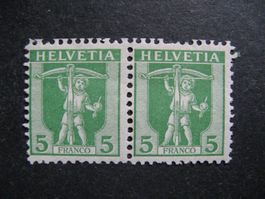 1907 Tellknabe im R. 5 Rp. Paar postfr.