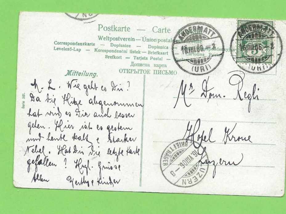 Cartoline postali: Alte Postkarte Trachtenmädchen , um 1906 – Usato da Zürich venduto da t24_de 1