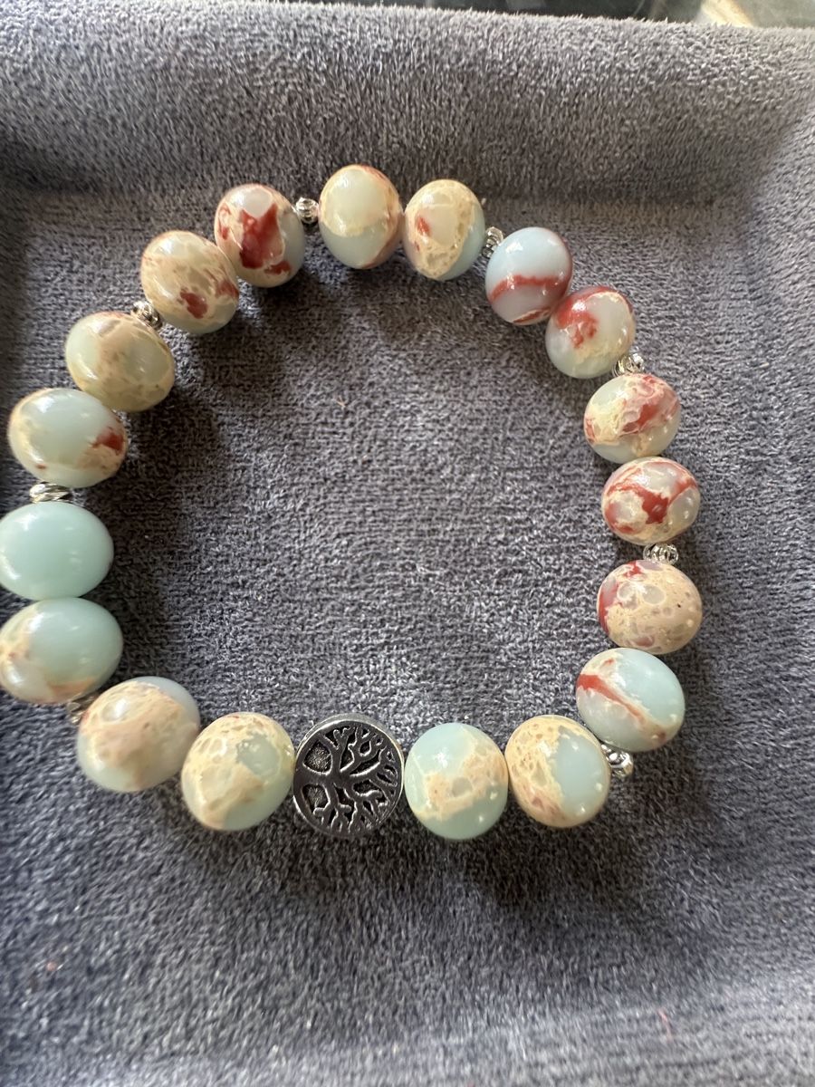 Bracciali & Braccialetti: Handgemachtes Edelstein Armband mit Lebensbaum ! – Nuovo e nell'imballaggio originale da Kriens venduto da Hortensie6