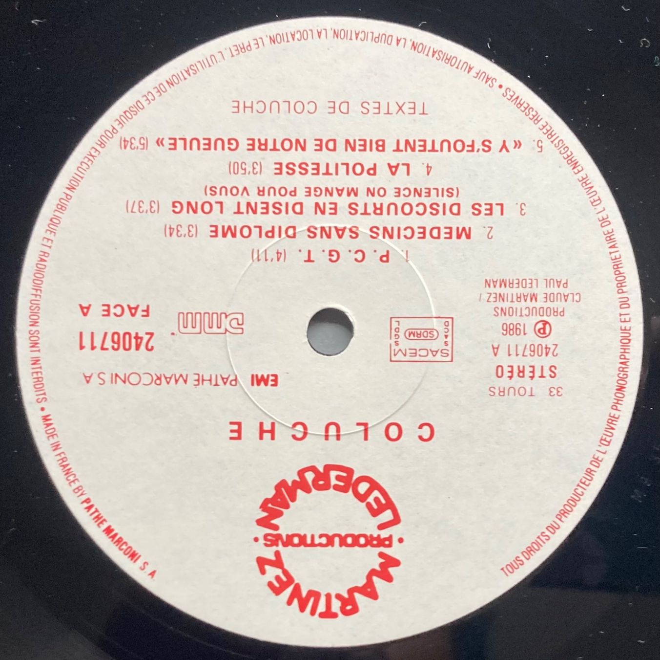 Dischi in vinile: COLUCHE - MIMI 86 – Usato da Poliez-Pittet venduto da Newtown-Records 3