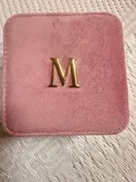 Samt Schmuckschatulle "M" Rosa, neu unbenutzt