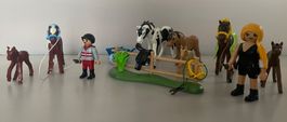 Playmobil Set - Mutter, Sohn, Pferde und Zubehör