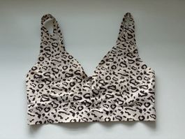 3 Bralettes BodyKiss Leo, pink & braun Gr.  S/M, ungetragen