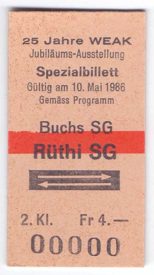 Biglietti: Billette Buchs SG - Rüthi SG👀 – Usato da Langenthal venduto da Sammlungs_aus