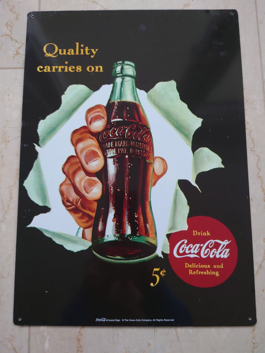 Coca-Cola Insegne: Coca Cola Blechschild – Usato da Abtwil SG venduto da rabbit64
