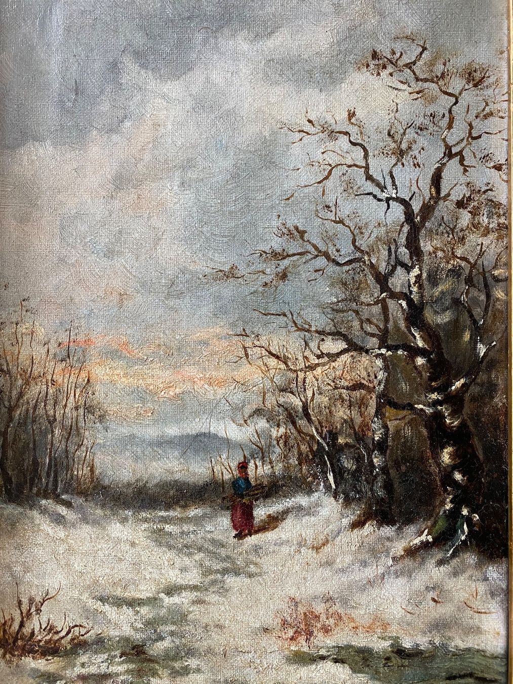 Dipinti: Winterlandschaft im Prunkrahmen – Usato da Zürich venduto da leo0105 1