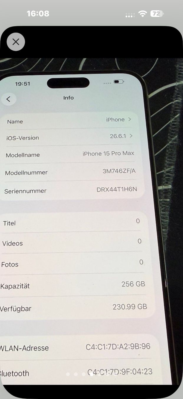 Apple Portables: Iphone 15 pro Max – D'occasion à Schattdorf par Kofi57 2