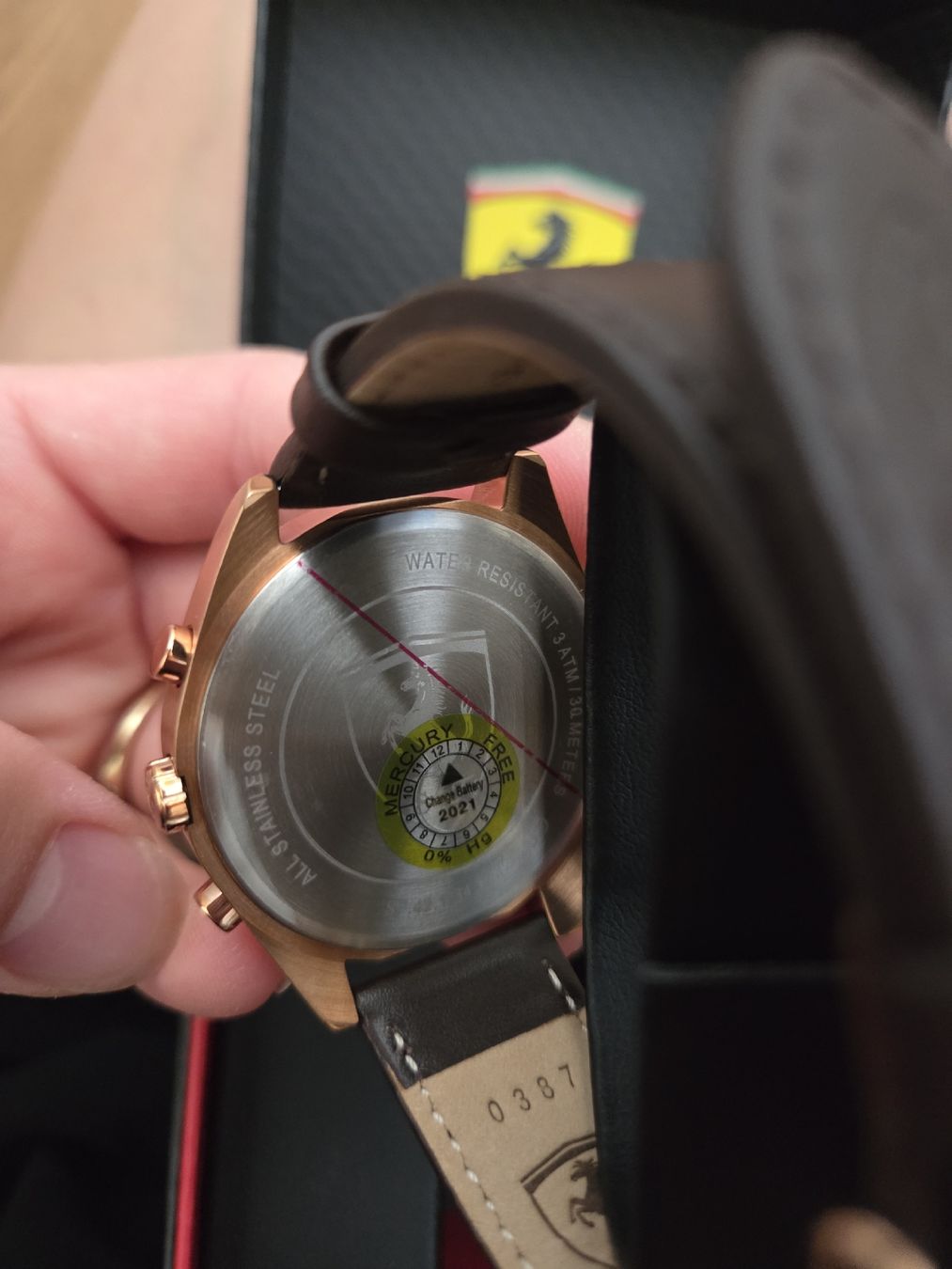 Ferrari Orologi: Ferrari Uhr mit Lederarmband – Nuovo e nell'imballaggio originale da Hochdorf venduto da lor_27 3