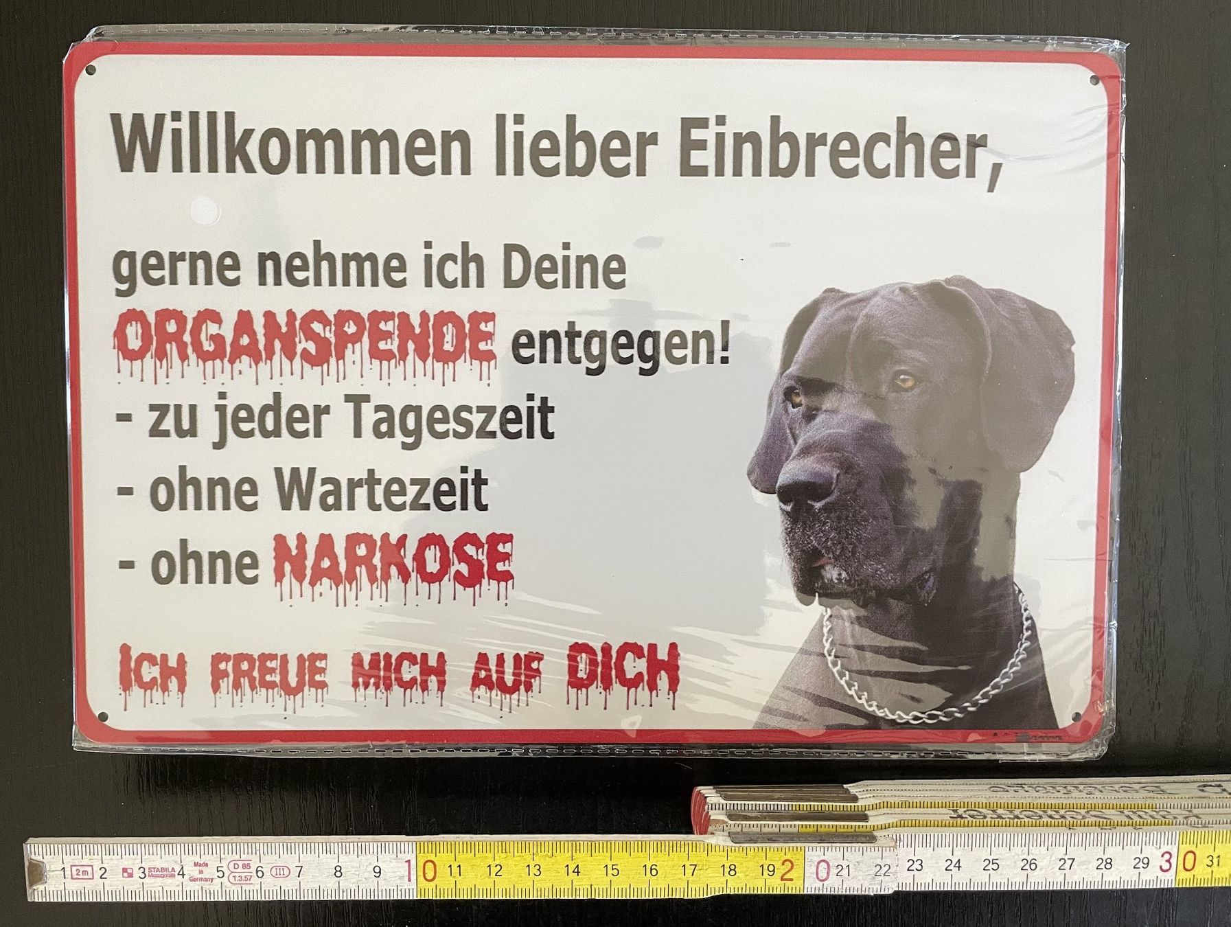 Insegne: Blechschild "Willkommen lieber Einbrecher" fun Deko Sammler – Nuovo (secondo la descrizione) da Oftringen venduto da allesmeins 6