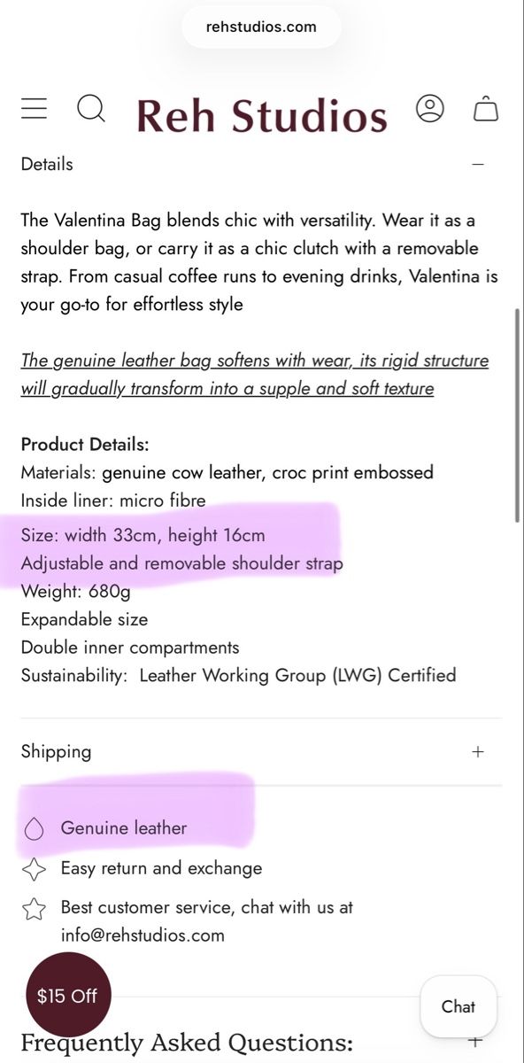 Borse da donna: Reh Studio Ledertasche – Nuovo (secondo la descrizione) da Schenkon venduto da Crikrys 2