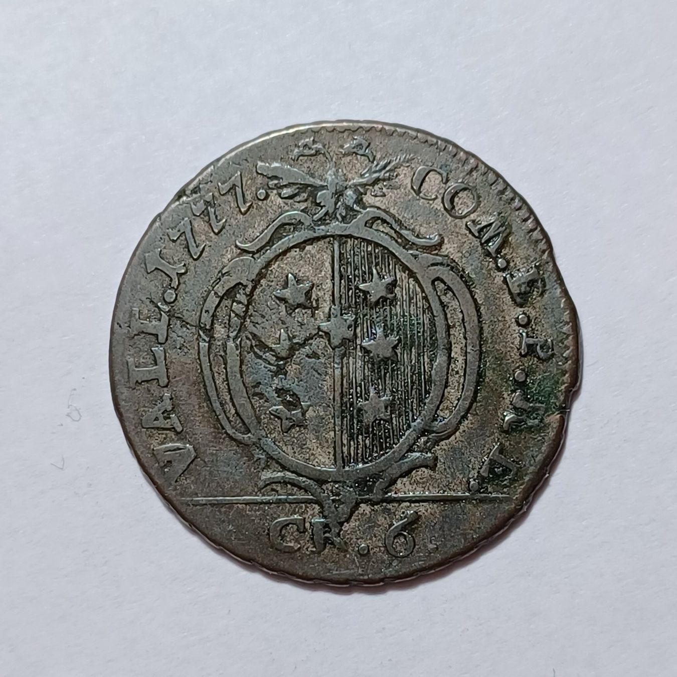 Tutti le monete: 6 Kreuzer 1777 Wallis – Usato da Pfäffikon ZH venduto da Schweizer_Muenzen