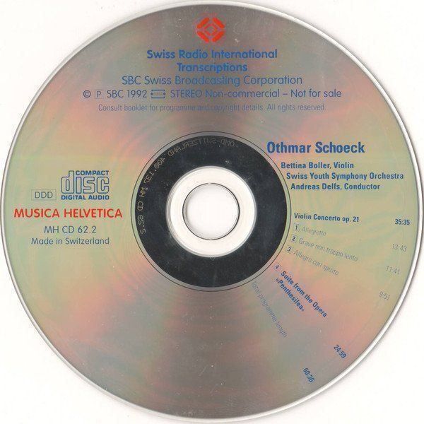CD: Othmar Schoeck - Bettina Boller, Geige – Nuovo e nell'imballaggio originale da Allmendingen b. BE venduto da MMC-MuMeCo 3