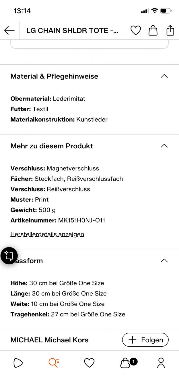 Michael Kors Borse: Michael Kors  Tasche dunkelbraun – Nuovo (secondo la descrizione) da Bäriswil BE venduto da dec_v7p9 8