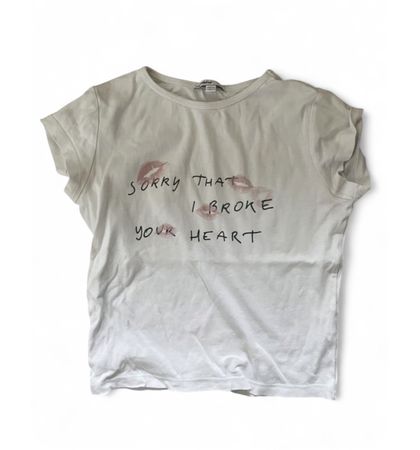 Subdued T-Shirt Gr. S Weiss "Sorry That I Broke Your Heart" 