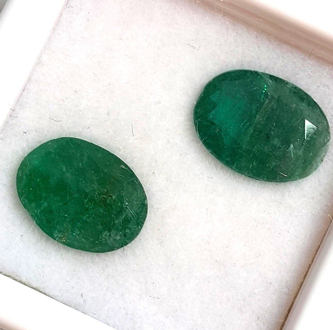 Pietre preziose: 2x émeraudes Colombie 3.30 ct - Valeur 590.- Fr – Nuovo (secondo la descrizione) da Grimisuat venduto da Valgem 2