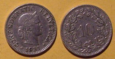 Tutti le monete: 10 Rappen 1931 – Usato da Allschwil venduto da Coinfreak