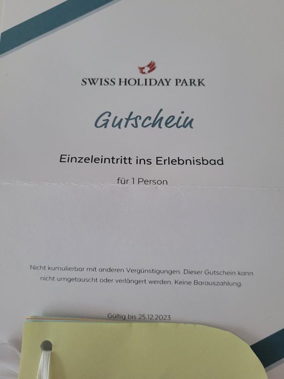 Swiss Holiday Park Gutschein | Kaufen auf Ricardo