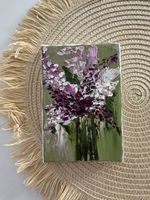 Small Canvas Painting Floral Textured Art New