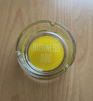 Glas Aschenbecher mit coolem Spruch