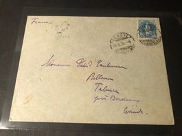 25 Rp. Siegelbrief 1904 von Genf nach Bordeaux (F)