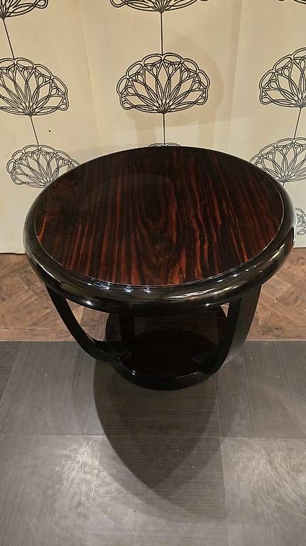 Tavoli: Table basse art déco en ébène de Macassar  – Usato da Mollens VD venduto da espritartdeco 3