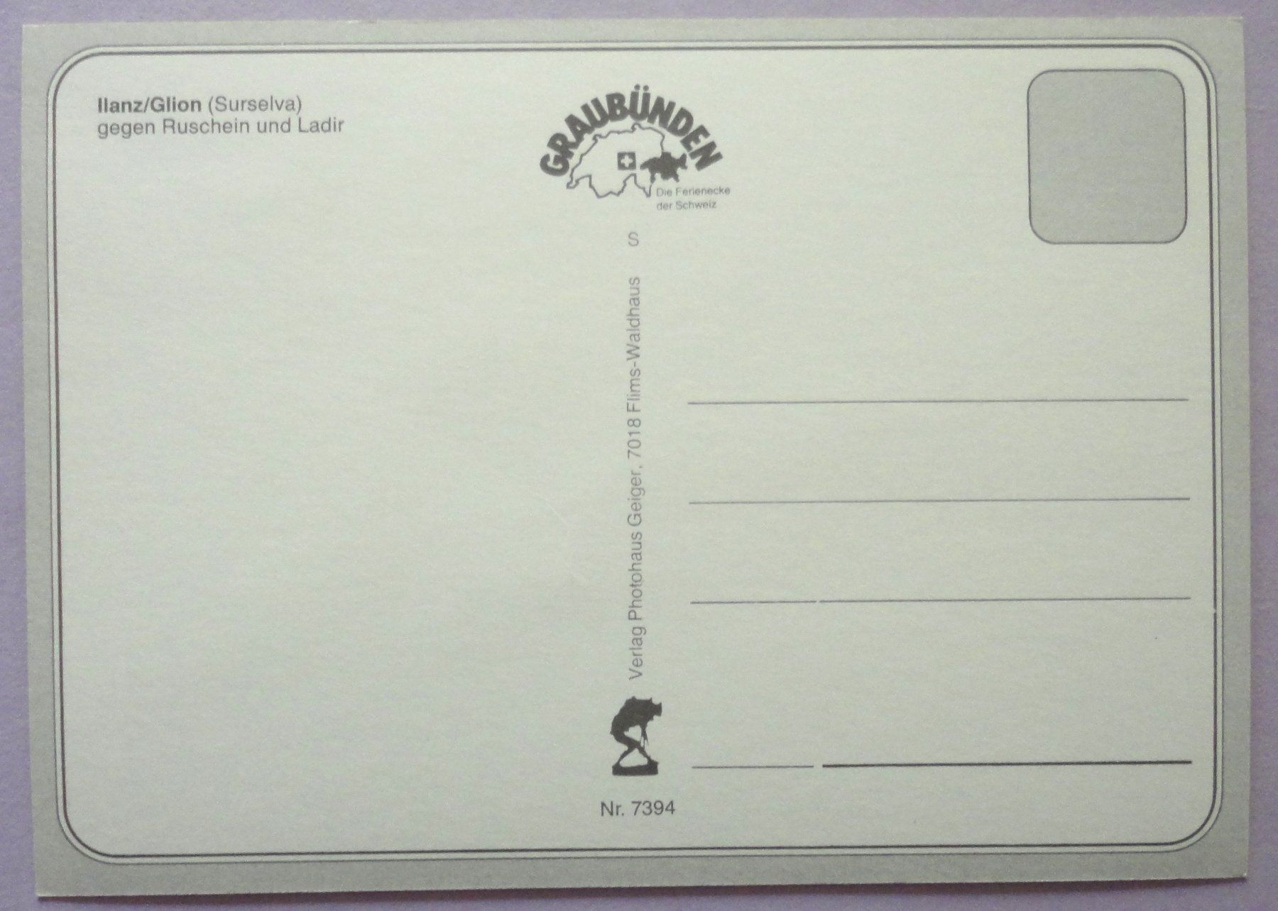 Cartoline postali: Ilanz/Glion (Surselva) – Usato da Fétigny venduto da Billy2miny 1