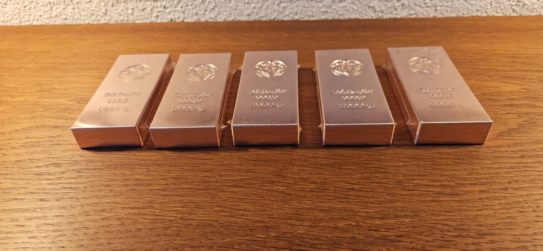 Metalli preziosi: 5kg Kupferbarren 999.9 – Nuovo e nell'imballaggio originale da Nürensdorf venduto da salibeer 1