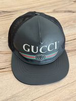 GUCCI Cap Leder  Schwarz Top Zustand