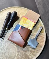 Handgefertigtes Mini-Portemonnaie aus Leder