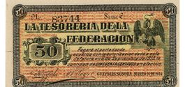 Mexiko Sonoro 50 Pesos 1914 P-S1059 UNZ
