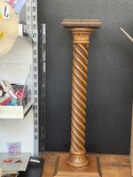 Antike gedrehte Säule, Holz, Beistelltisch, Top Zustand!