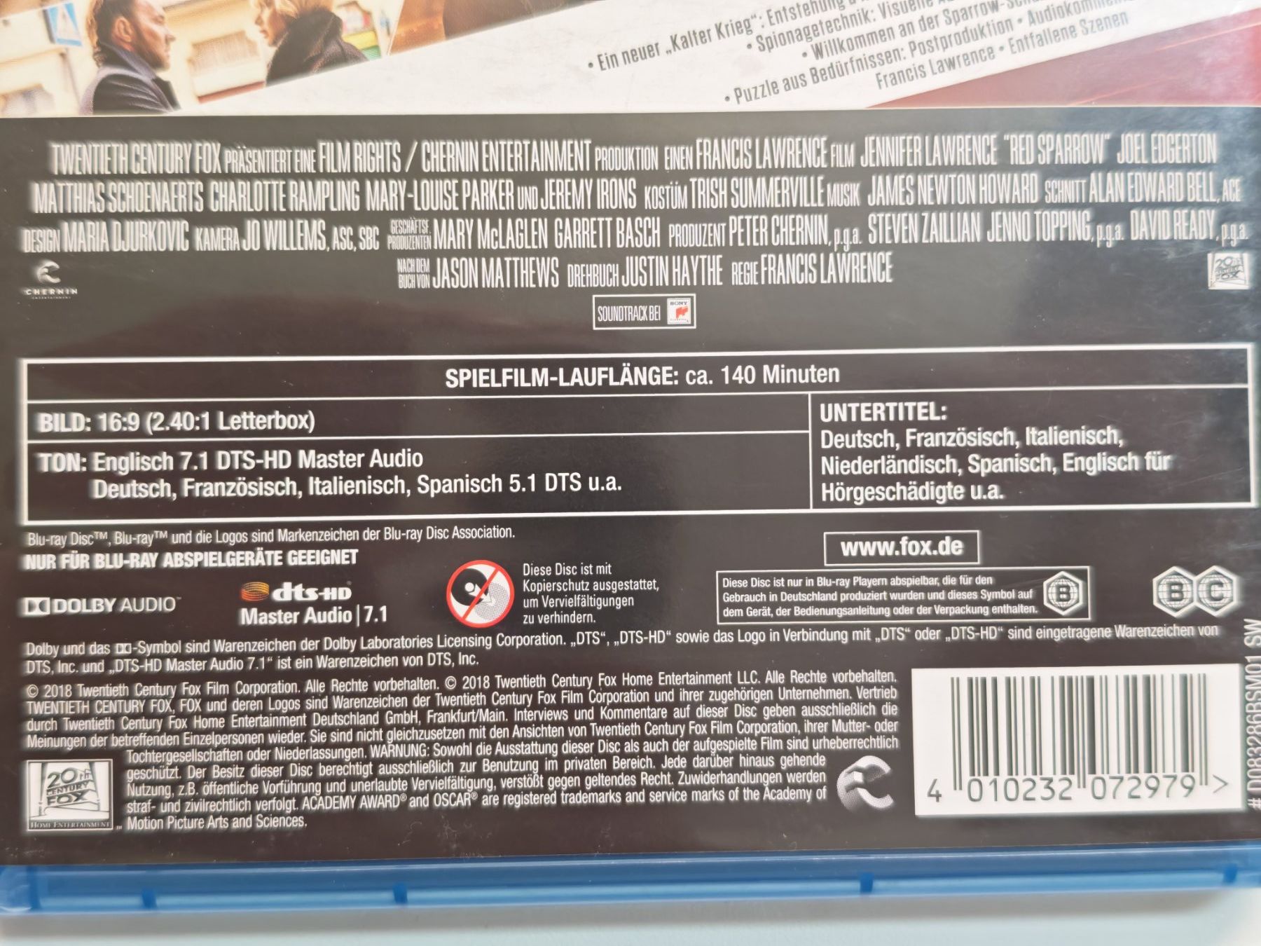 Tutti i DVDs: Red Sparrow – Usato da Liestal venduto da Kratzilla 3