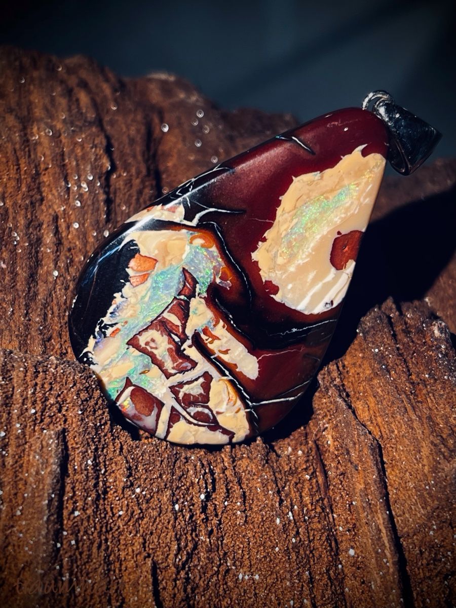 Ciondoli: Opal Anhänger / Boulderopal aus Yowah-Australien – Nuovo e nell'imballaggio originale da Thun venduto da Traumhaftes 1