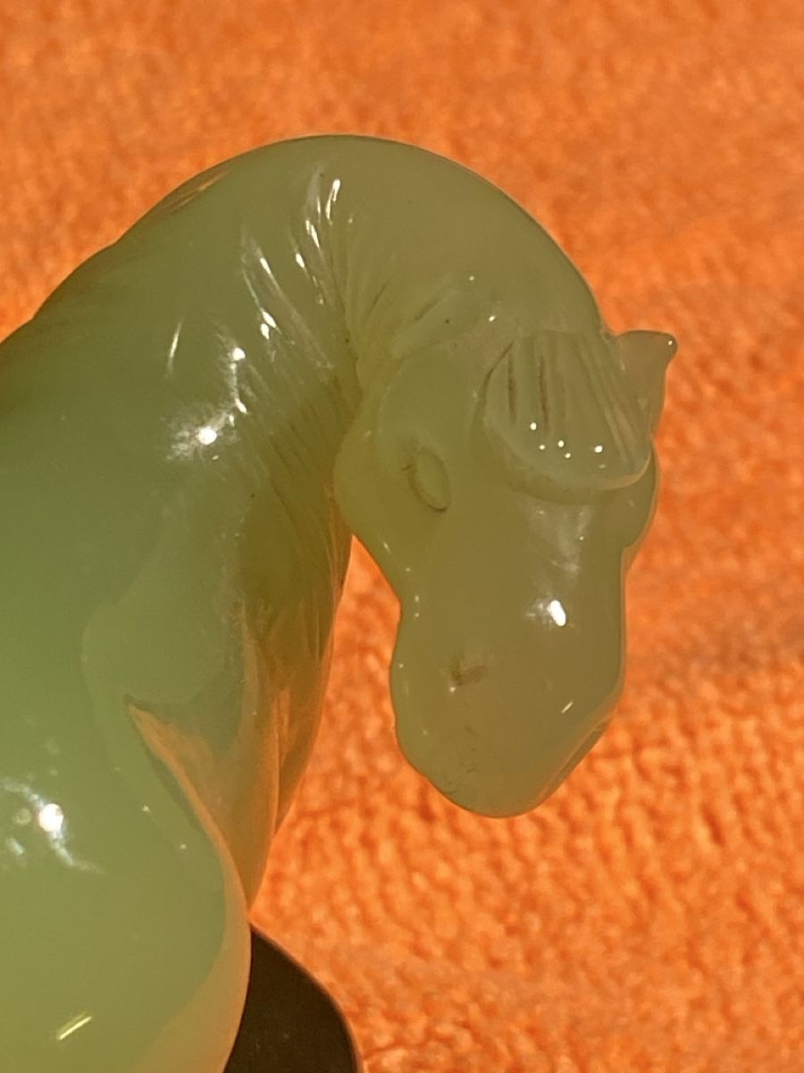 Figuren: Une paire de chevaux en verre chinois – Gebraucht aus Bevaix von Dominixx52 5