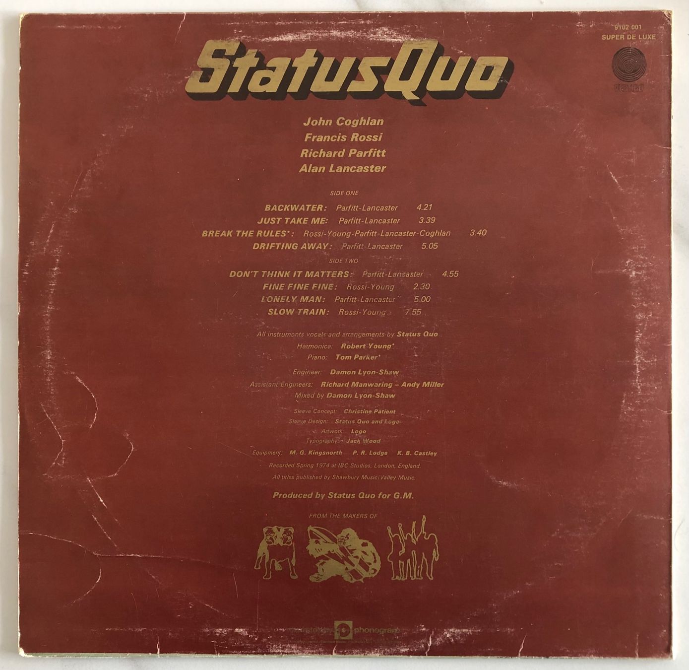 Schallplatten: STATUS QUO - QUO – Gebraucht aus Poliez-Pittet von Newtown-Records 1