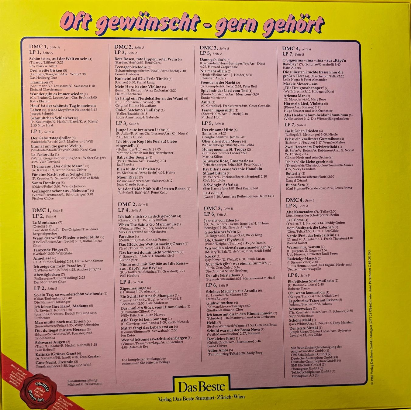 Schallplatten: Various ‎– Oft Gewünscht - Gern Gehört – Gebraucht aus Wahlen b. Laufen von Cg10 1