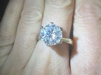 Ringe: Moissanite VVS1 Ring. Bague 4 ct. size 52, certified CH – Neu und originalverpackt aus Apples von the_7jtf